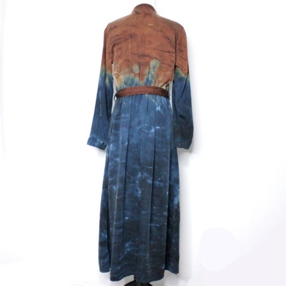 Anthropologie Cloth & Stone Perla Tie-Dye Maxi Shirtdress Size S - Picture 2 of 9